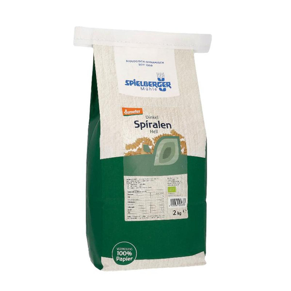 Produktfoto zu Dinkel Spiralen hell 2 kg