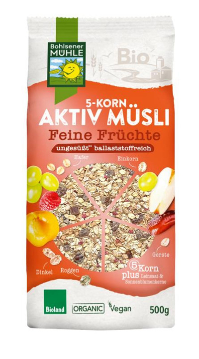 Produktfoto zu 5 Korn Aktiv Müsli Feine Früchte