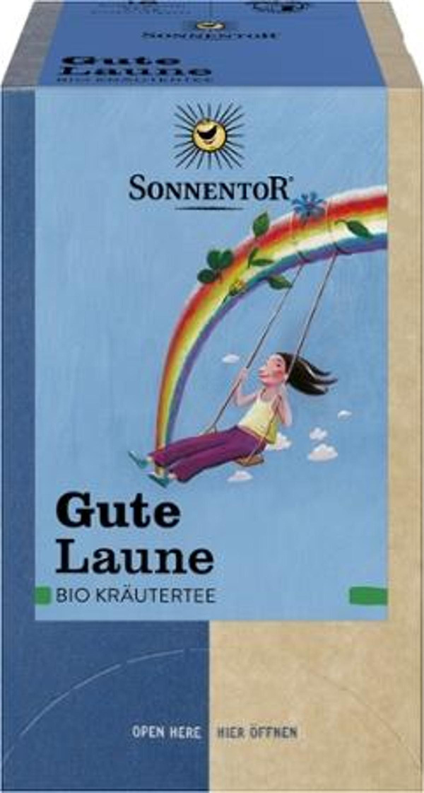 Produktfoto zu Gute Laune Kräutertee im Teebeutel