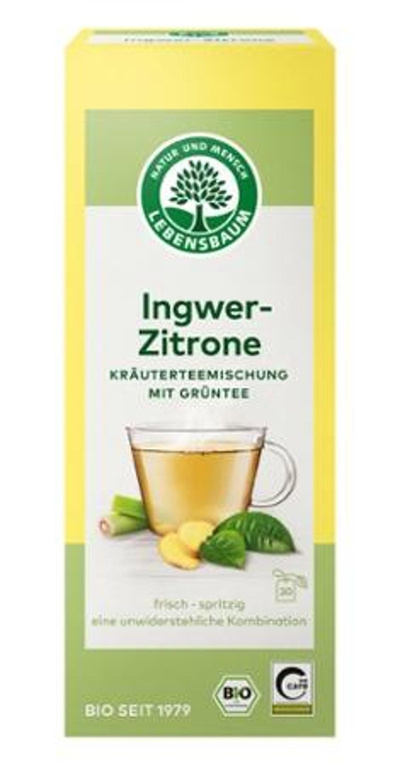 Produktfoto zu Grüntee Ingwer Zitrone, Teebeutel