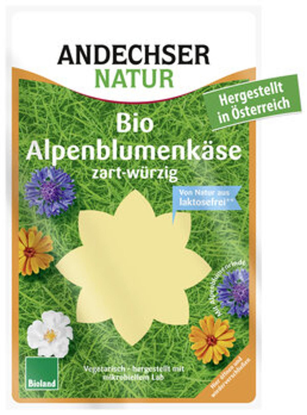 Produktfoto zu Alpenblumenkäse in Scheiben