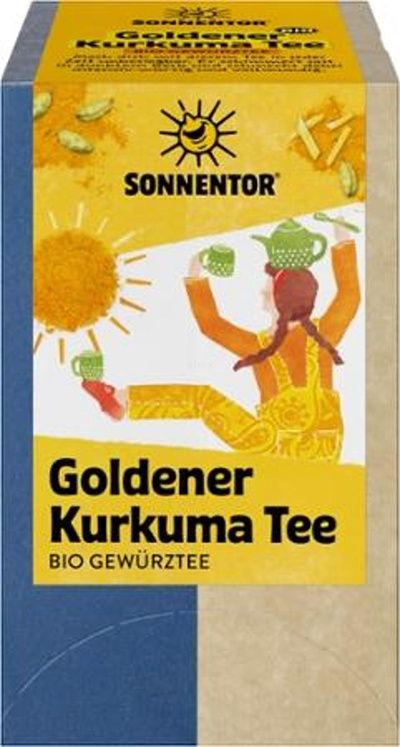 Produktfoto zu Goldener Kurkuma Tee im Teebeutel