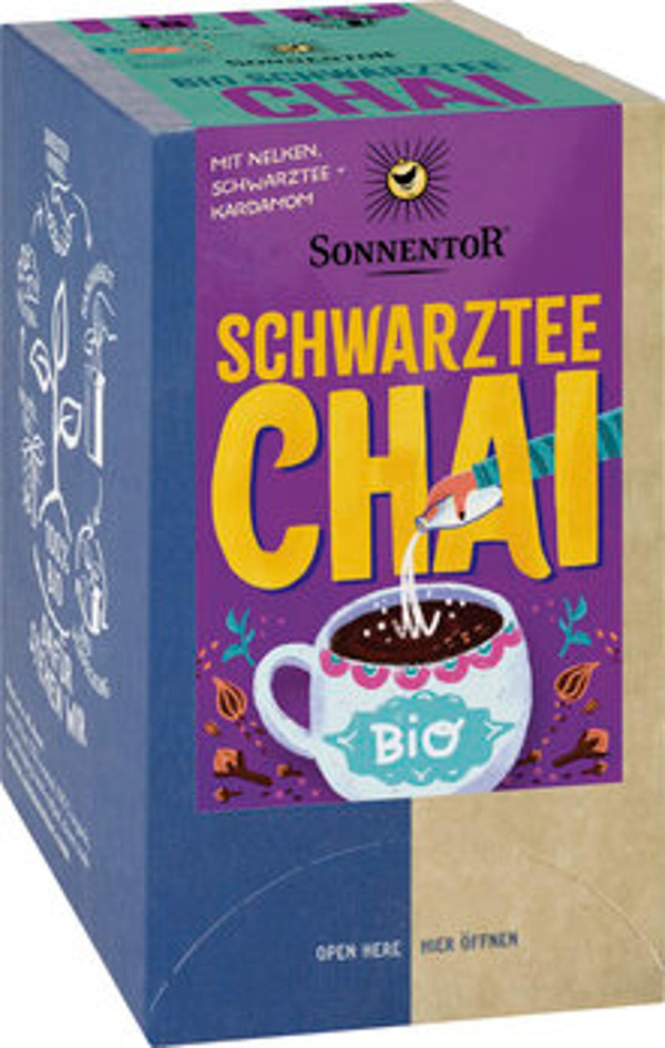 Produktfoto zu Schwarztee Chai im Teebeutel