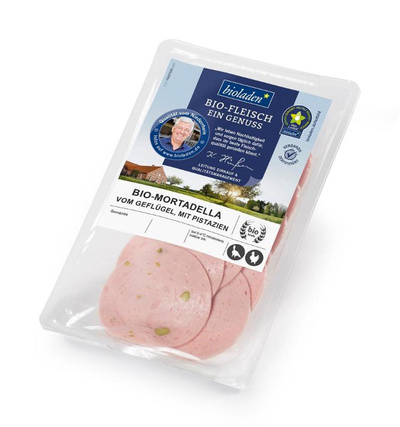 Produktfoto zu Geflügel Mortadella Pistazie 80g