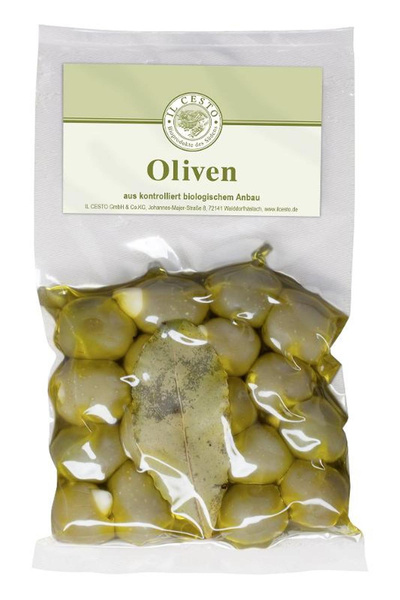 Produktfoto zu Griech. Oliven mit Knoblauch gefüllt
