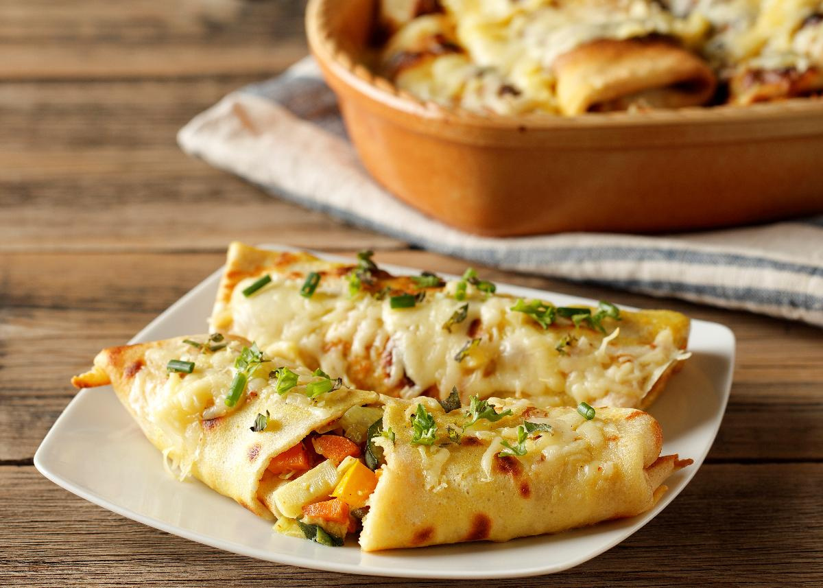 Überbackene Gemüsepfannkuchen