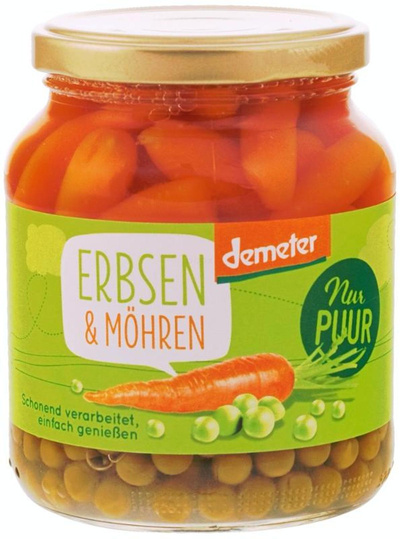 Produktfoto zu Erbsen & Möhren Glas