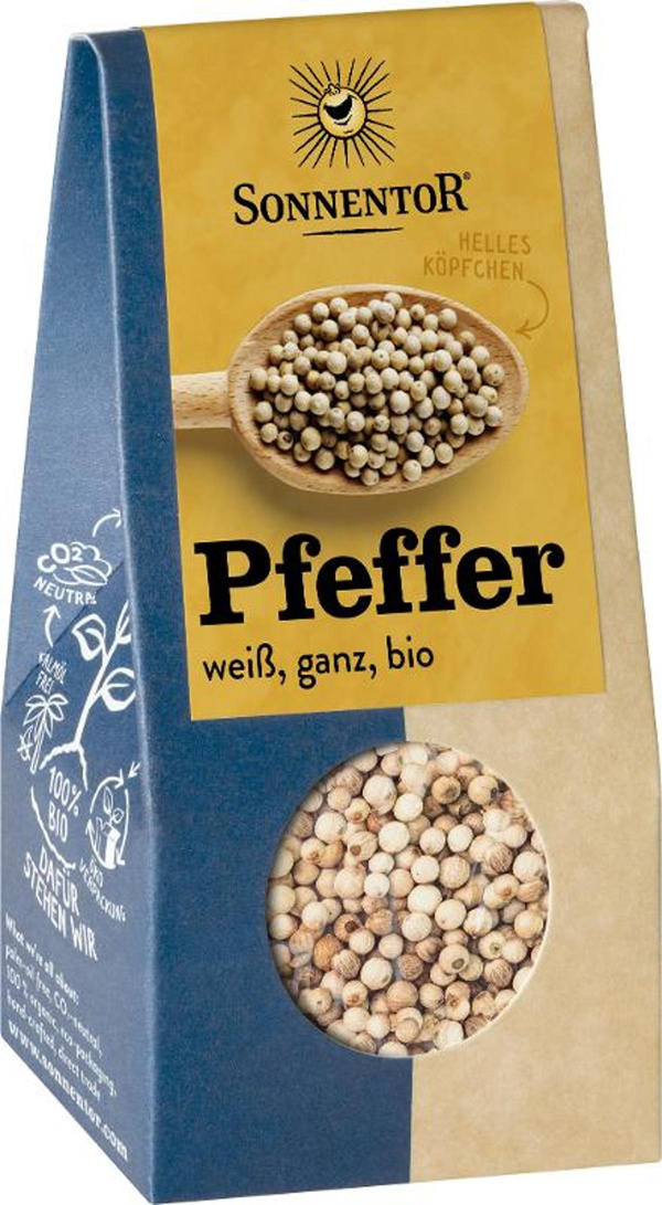 Produktfoto zu Gewürz, Pfeffer weiß ganz,