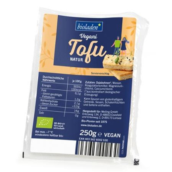 Produktfoto zu Tofu natur, vakuum 250g