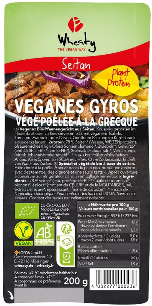 Produktfoto zu Veganes Kebab Gyros