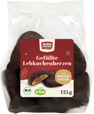Produktfoto zu Lebkuchenherzen gefüllt 125g
