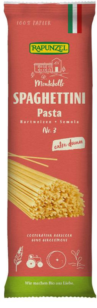 Produktfoto zu Spaghettini Semola, no.3, extra dünn