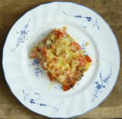 Produktfoto zu Gratinierte Polenta mit  Gemüse