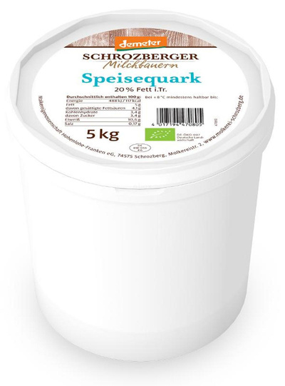 Produktfoto zu Speisequark 20% 5 kg