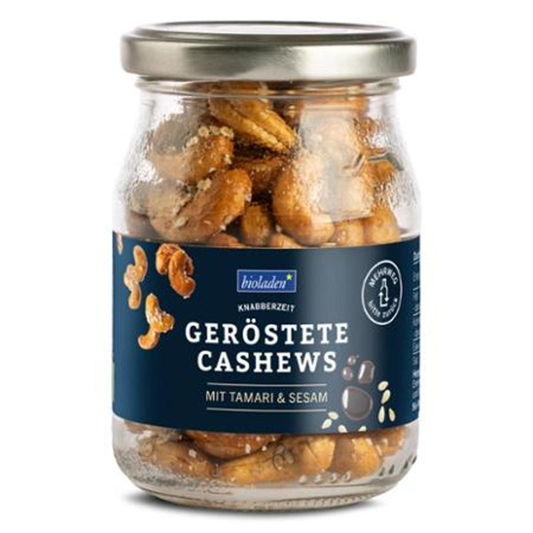 Produktfoto zu Cashews Tamari Sesam im Glas