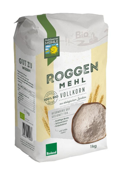 Produktfoto zu Roggenvollkornmehl 1kg