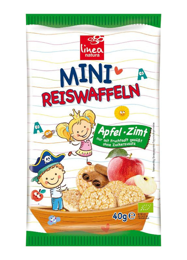 Produktfoto zu Mini Reiswaffel Apfel Zimt