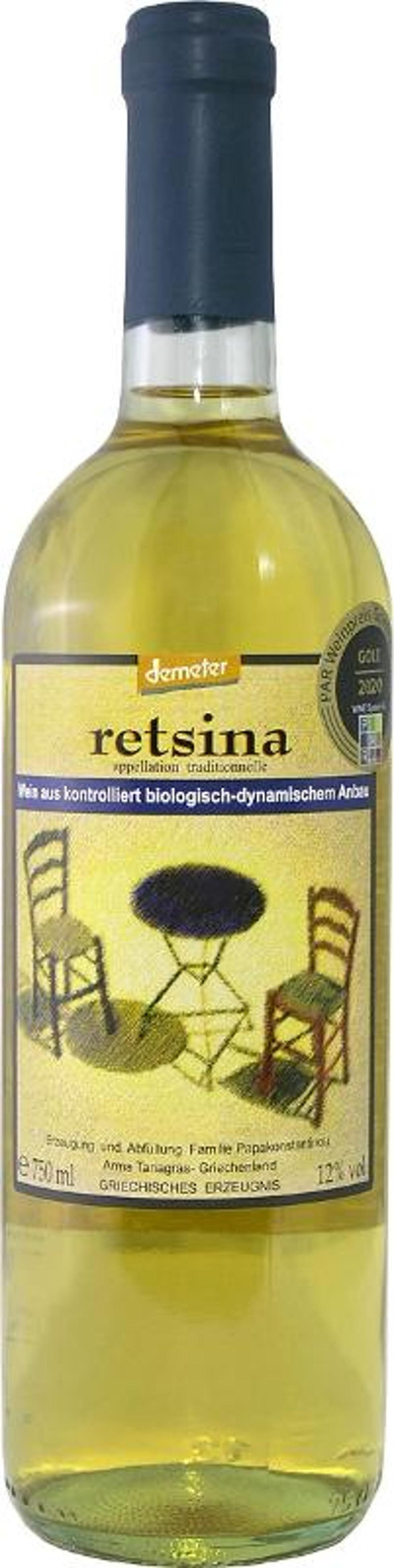 Produktfoto zu Retsina weiß, 0,75l
