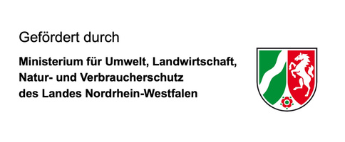 Logo: Gefördert durch Ministerium für Umwelt, Landwirtschaft, Natur- und Verbraucherschutz des Landes Nordrhein-Westfalen.